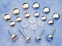 50 HIGH QUALITY ELECTROPLATED CHROME SCREW COVER CAP